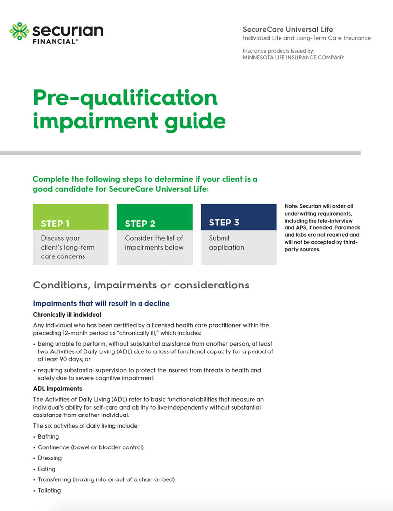 LTC Prequalify Securian